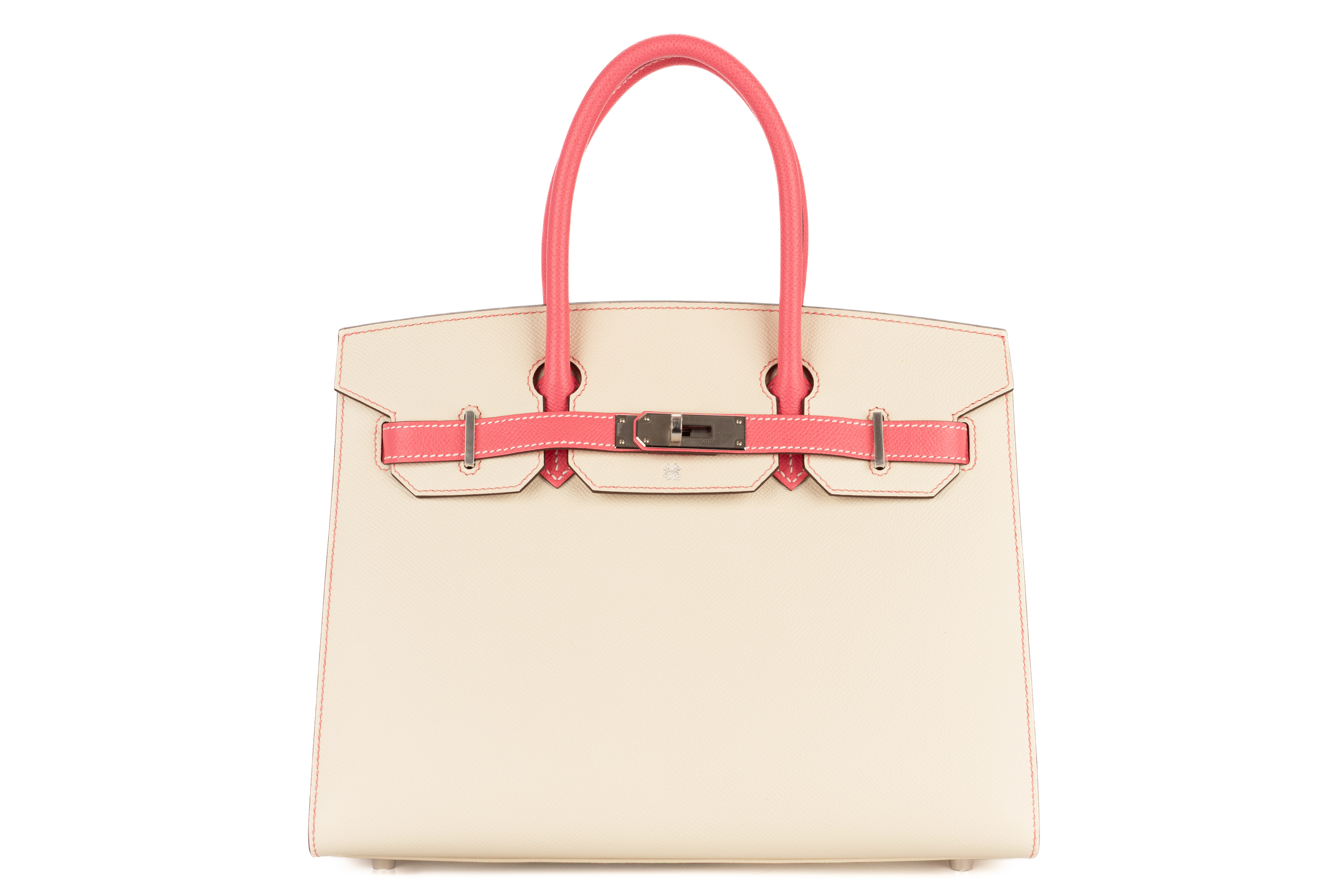 Hermès Birkin 30 HSS Craie / Rose Azalee Epsom Sellier Palladium Hardware