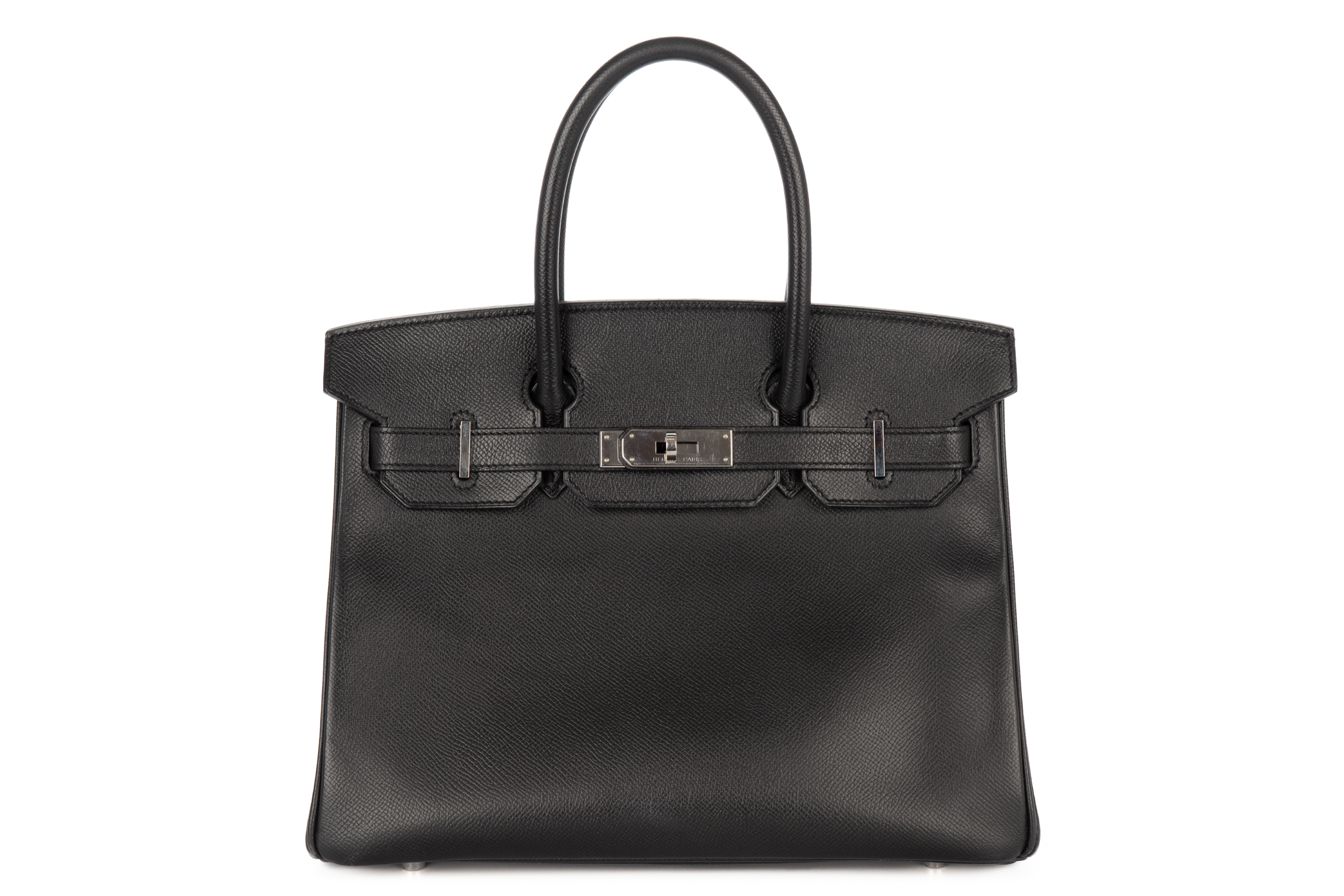 Hermès Birkin 30 Noir – Black Epsom Retourne Palladium Hardware