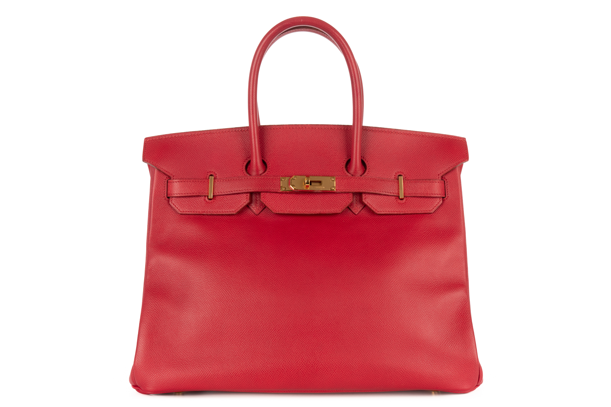 Hermès Birkin 35 Rouge Vif Courchevel Gold Hardware