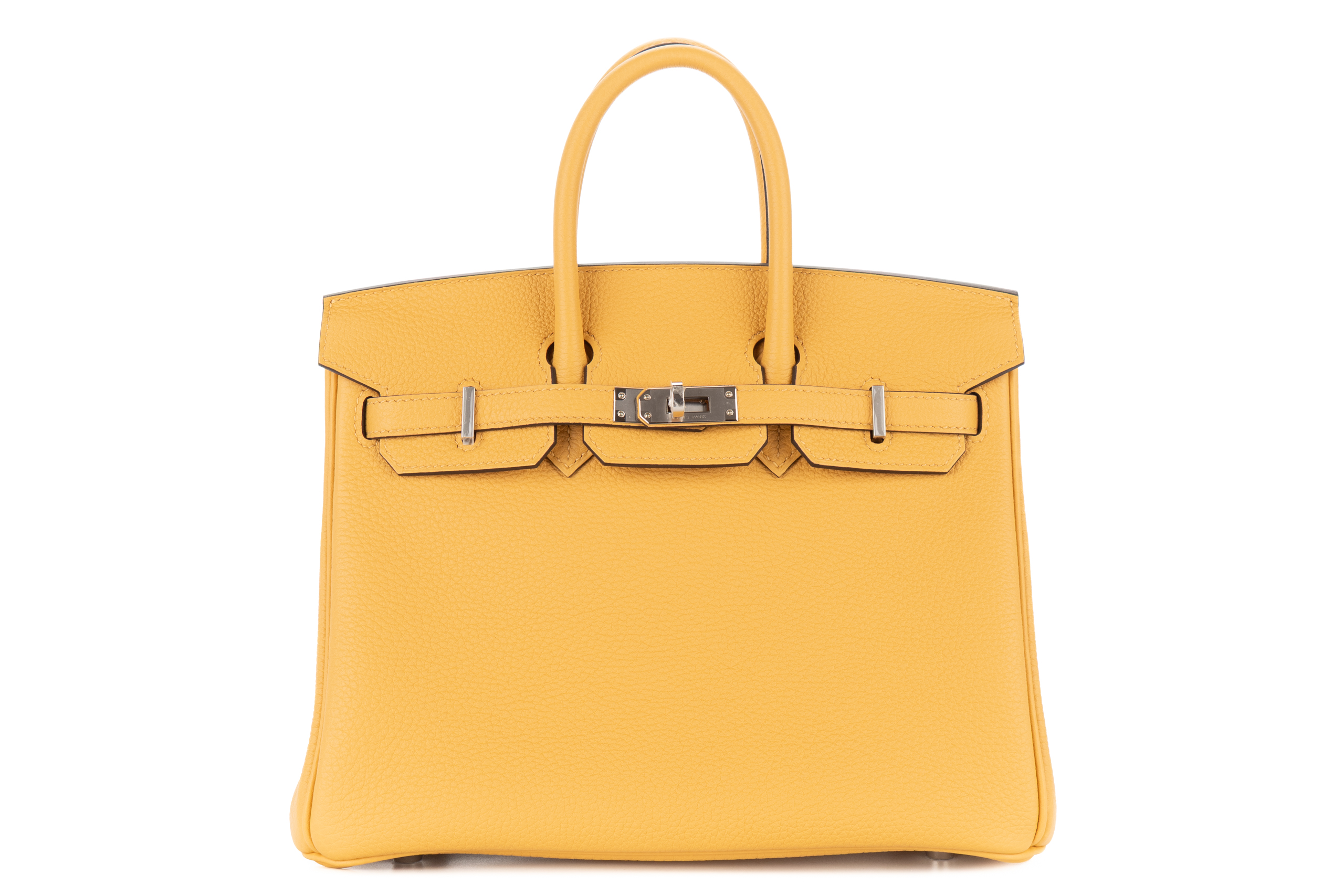 Hermès Birkin 25 Paille Togo Palladium Hardware