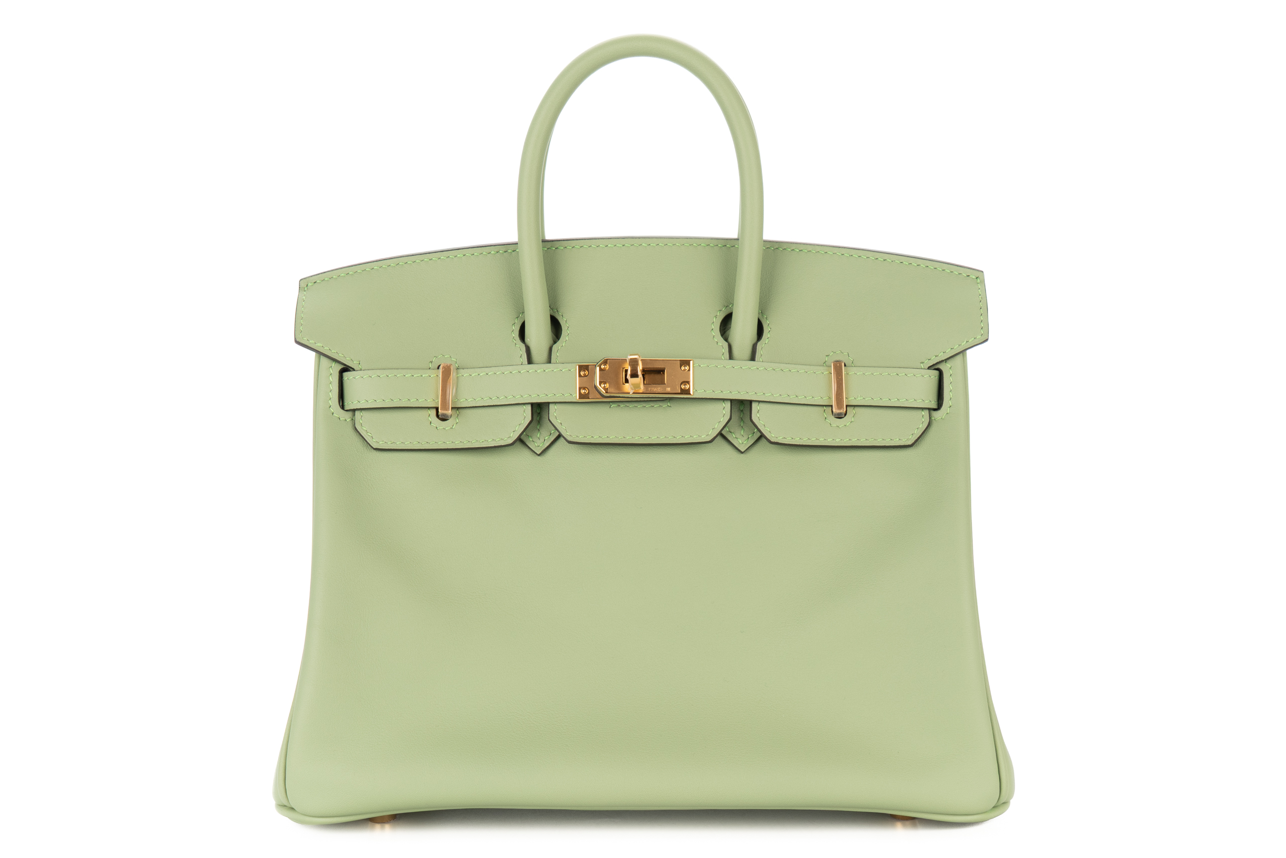 Hermès Birkin 25 Vert Criquet Swift Gold Hardware