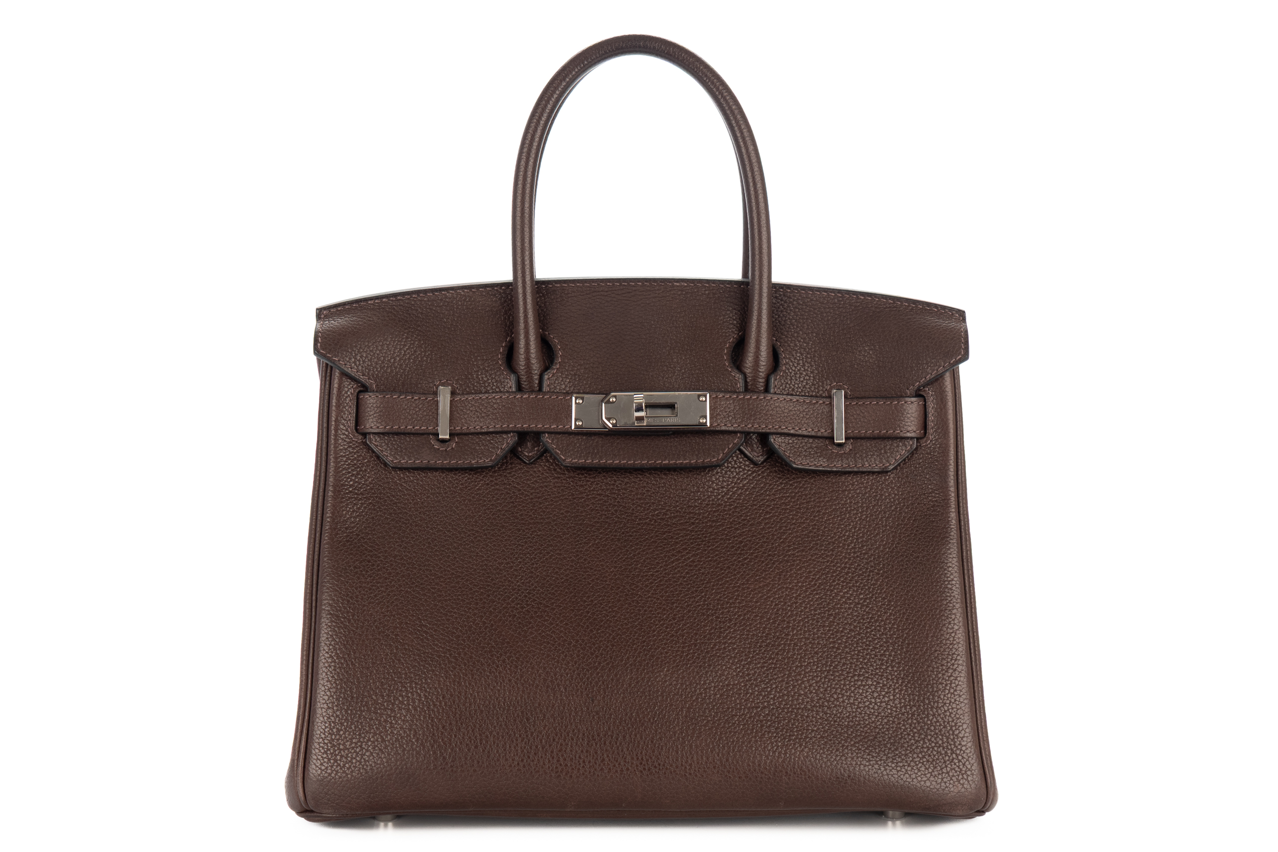 Hermès Birkin 30 Ebene Barenia Palladium Hardware