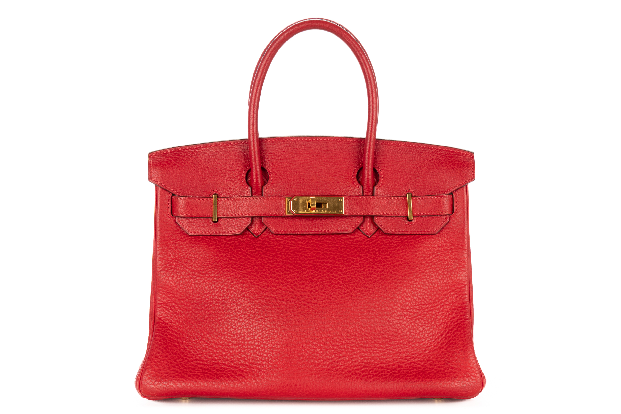 Hermès Birkin 30 Rouge Vif Clemence Gold Hardware