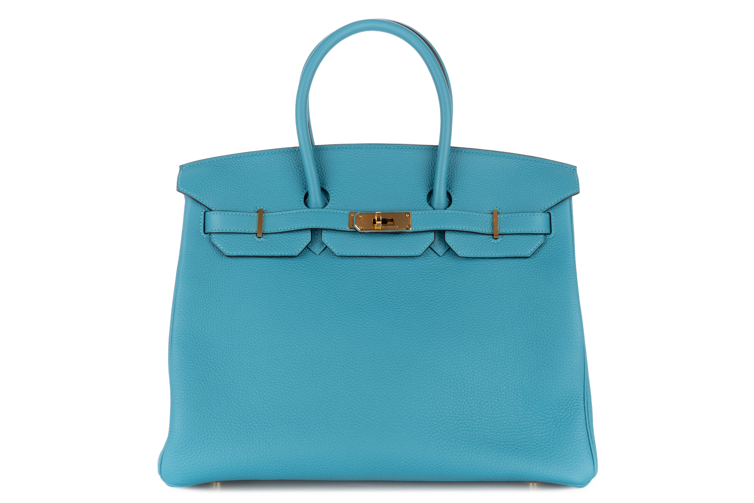Hermès Birkin 35 Bleu Turquoise Togo Gold Hardware