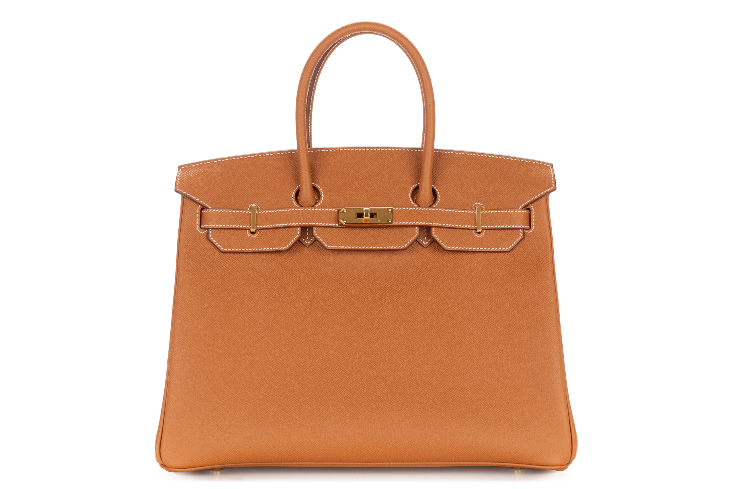 Hermès Birkin 35 HSS Gold Verso Feu Epsom Retourne Gold Hardware