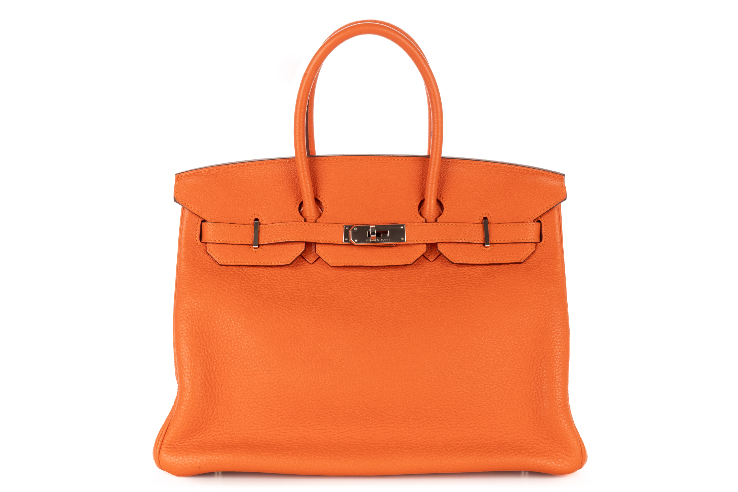 Hermès Birkin 35 Orange H Clemence Palladium Hardware