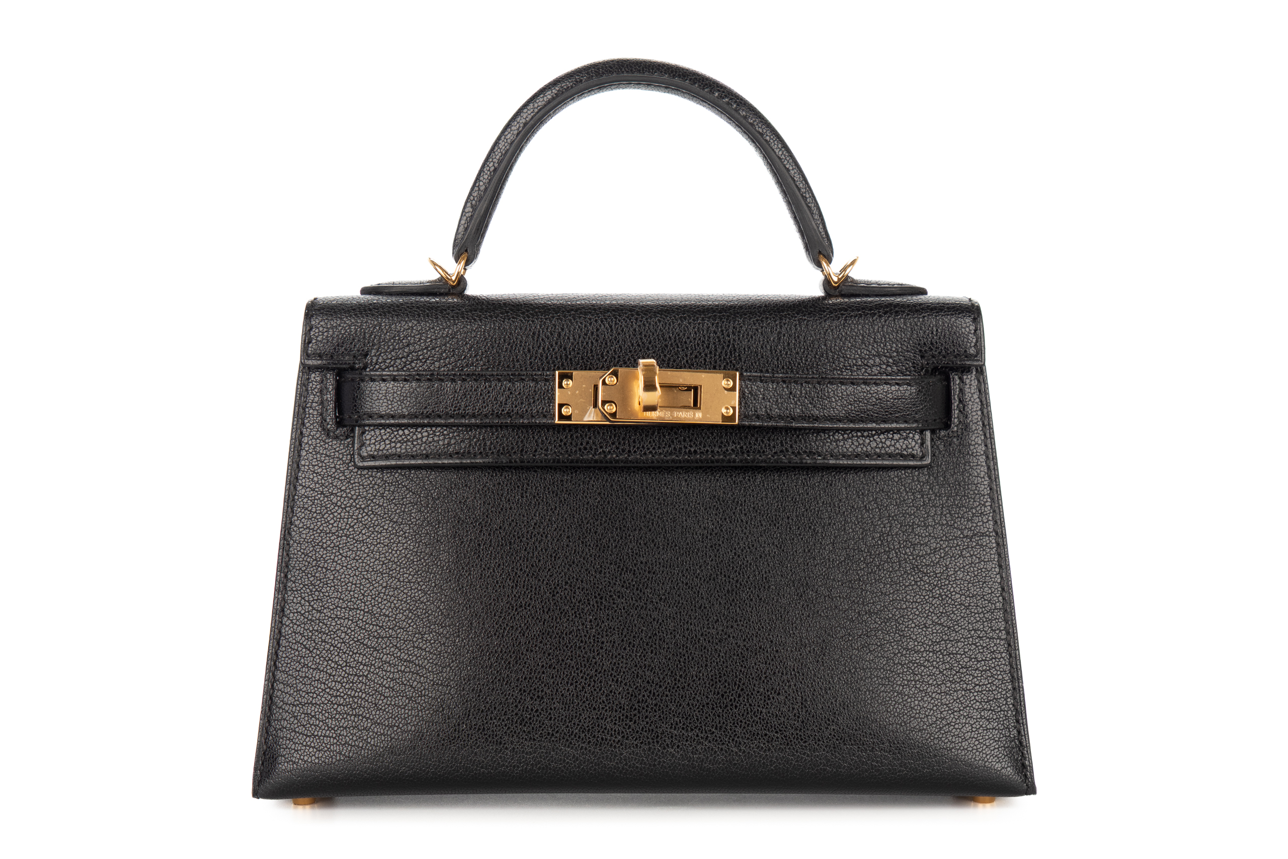 Hermès Mini Kelly Noir – Black Chevre Gold Hardware