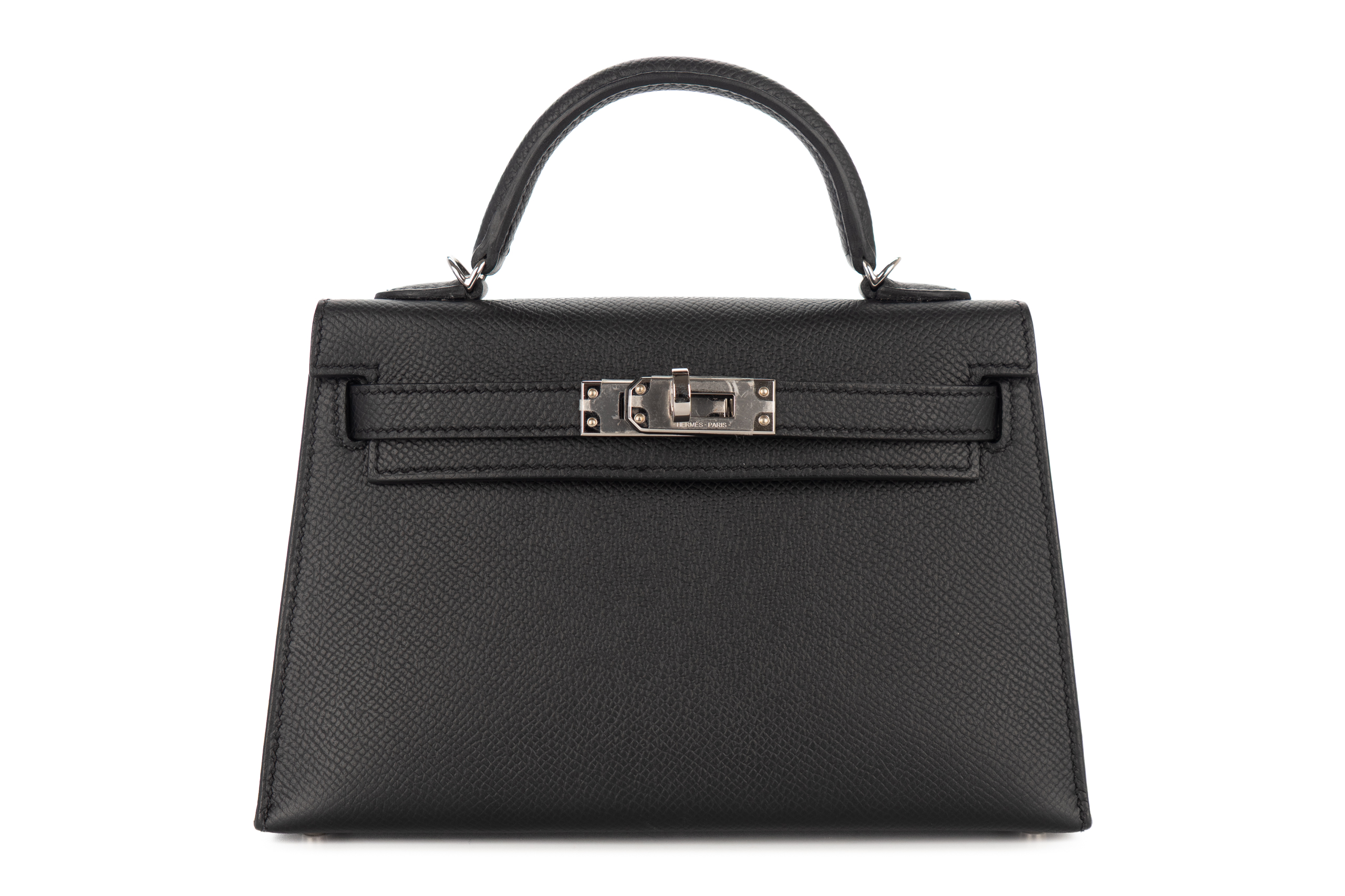 Hermès Mini Kelly Noir Epsom Palladium Hardware