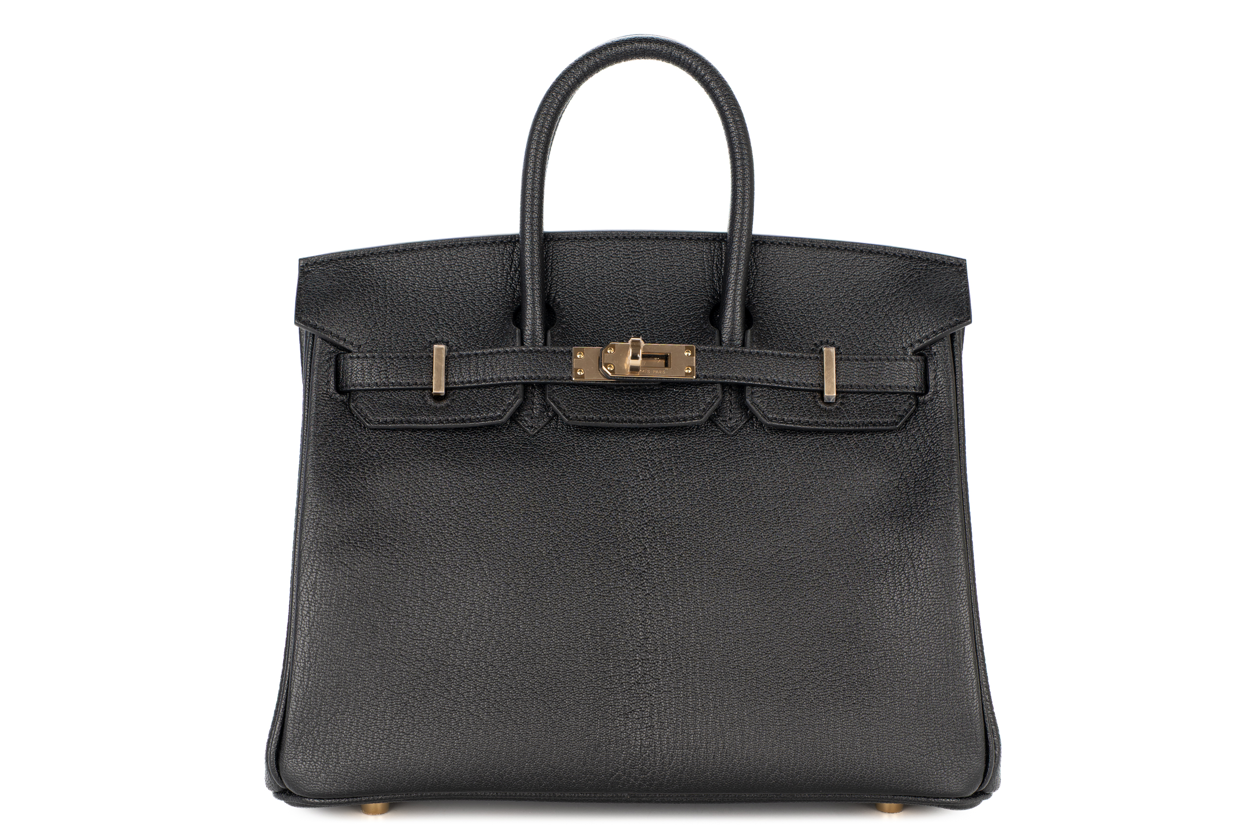 Hermès Birkin 25 HSS Noir – Black Verso Nata Chevre Permabrass Hardware