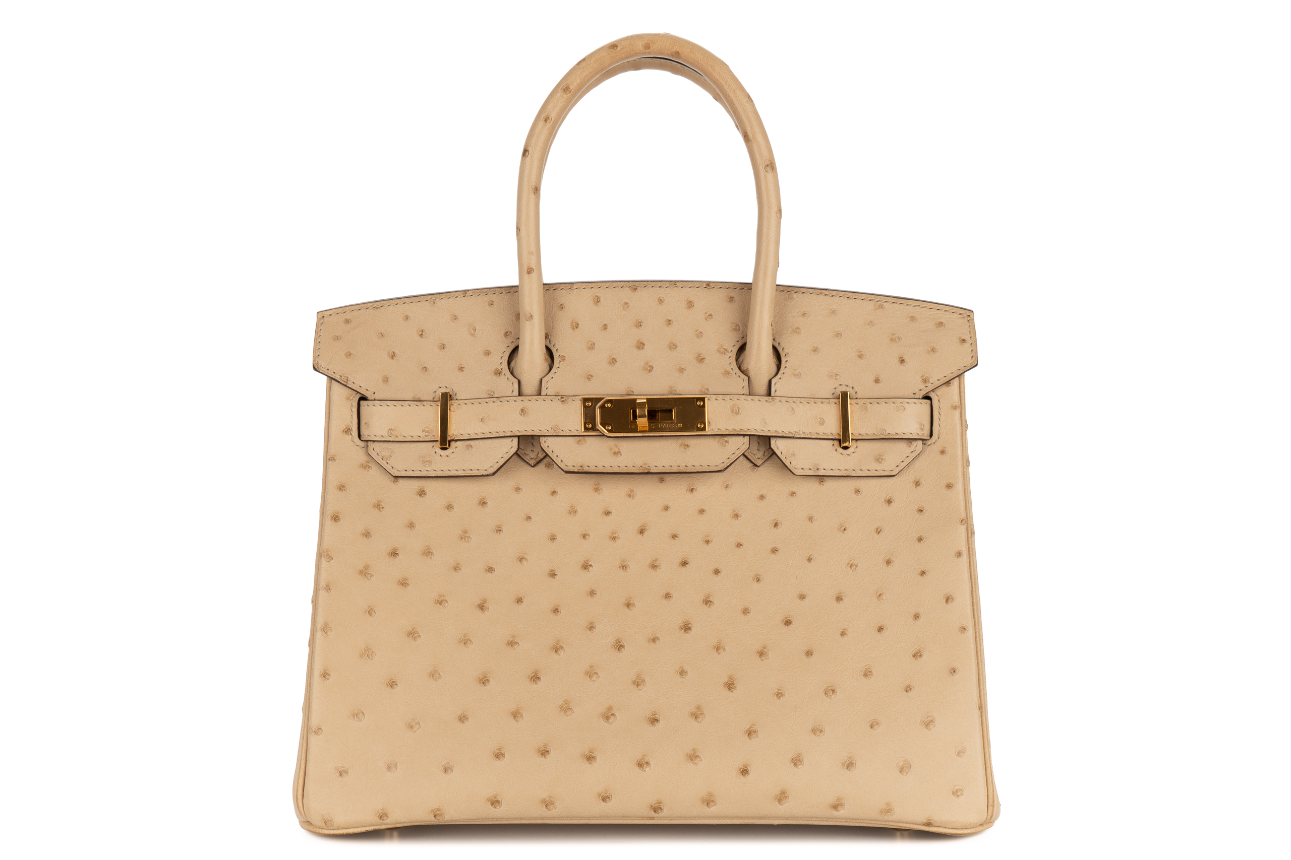 Hermès Birkin 30 Trench Ostrich Retourne Gold Hardware