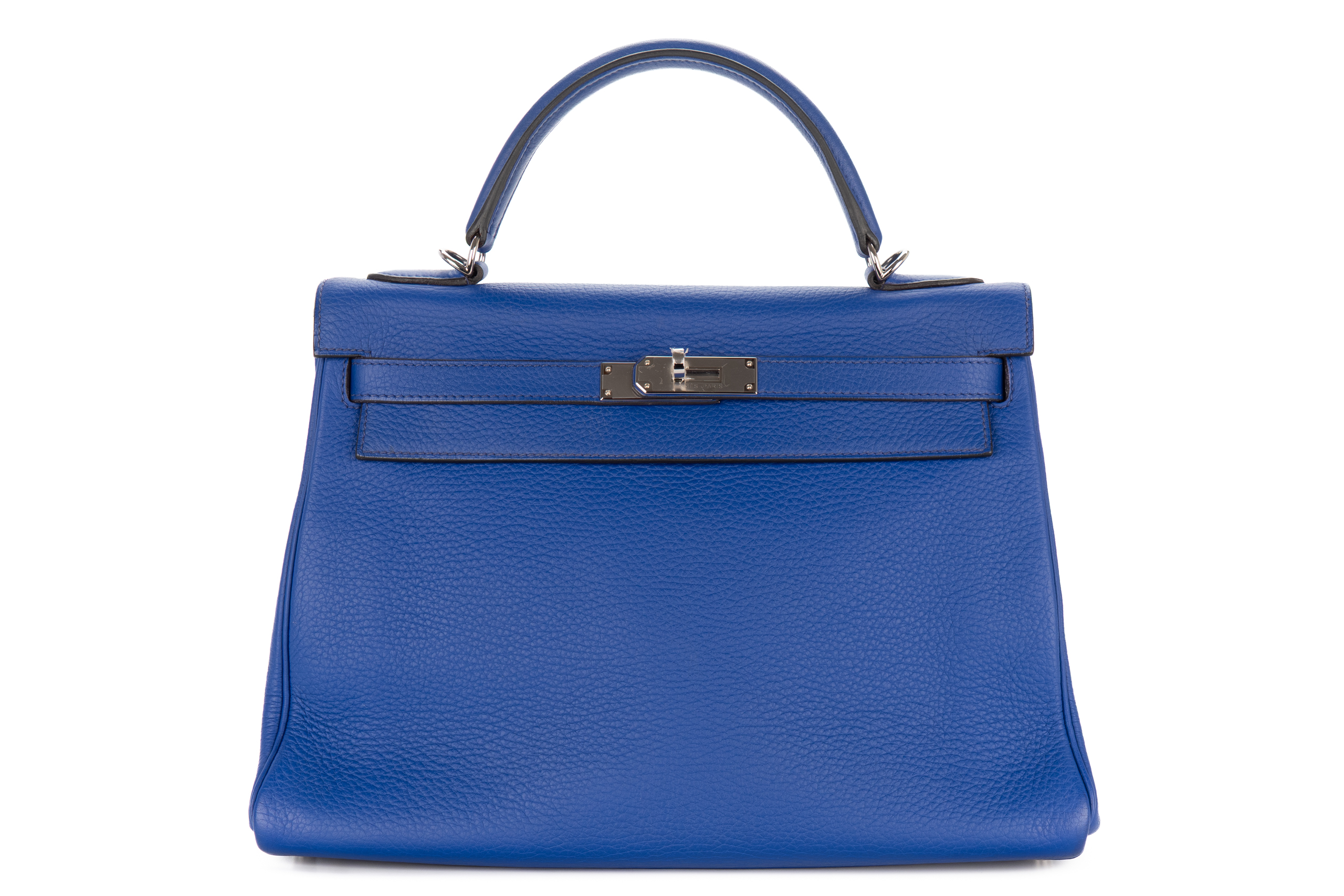 Hermès Kelly 32 Bleu Electric Togo Palladium Hardware