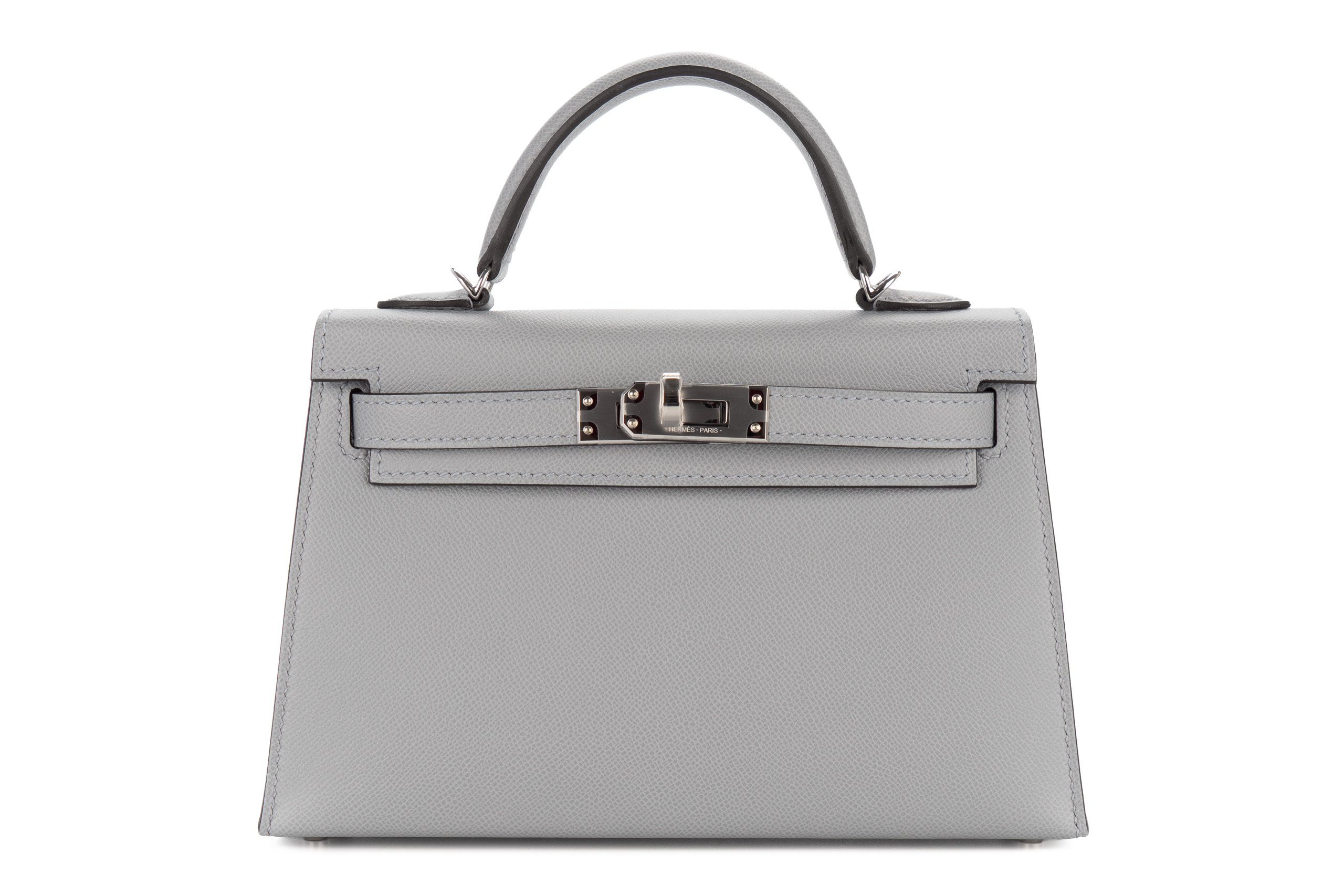 Hermès Mini Kelly Gris Pantin Madame Palladium Hardware