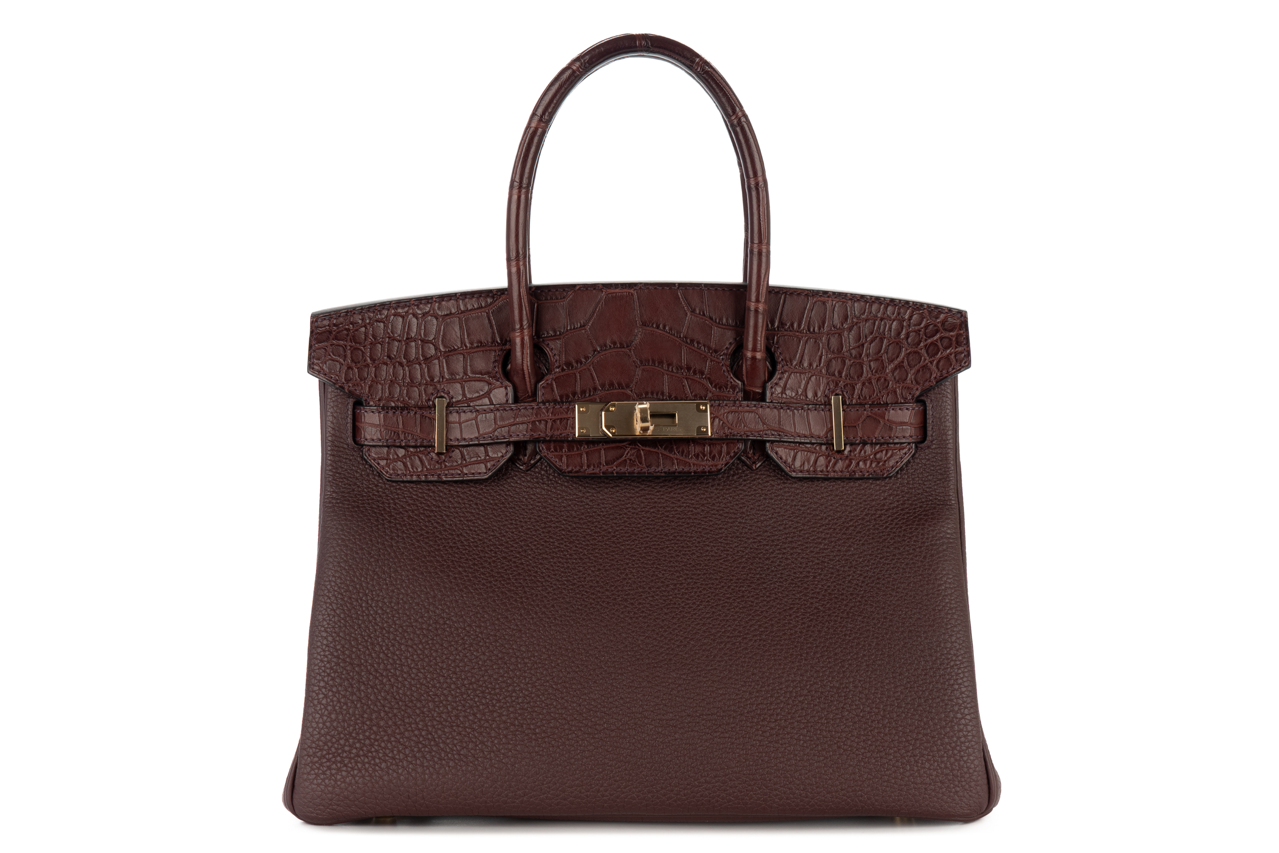 Hermès Birkin 30 Touch Rouge Sellier Togo / Matte Alligator Permabrass Hardware